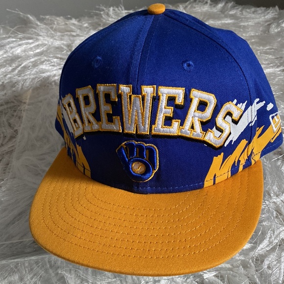 New Era MLB Milwaukee Brewers Snap Back Baseball Cap Like New One Size Fits Most - Picture 9 of 9